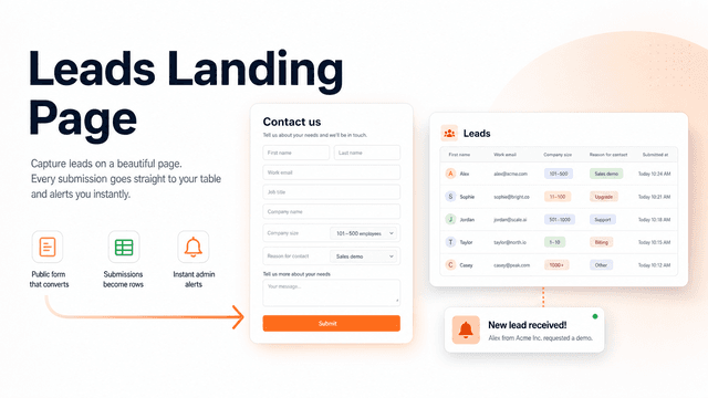 Leads Landing Page