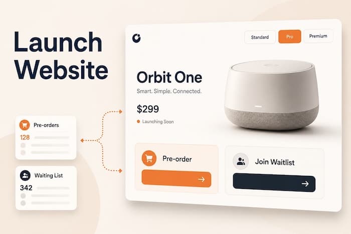 Product Launch Website