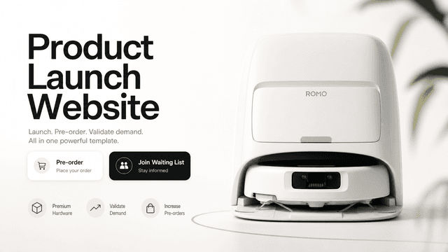 Product Launch Website