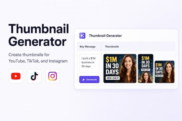 Youtube & TikTok Thumbnail Generator