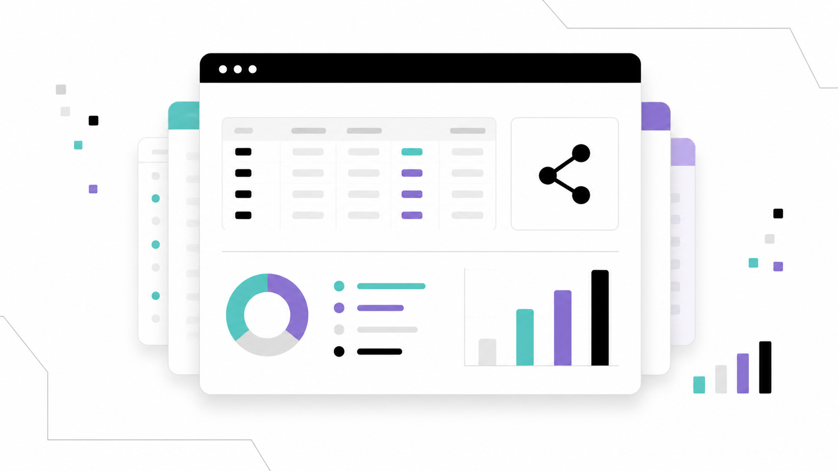 Teable Artifact HTML data report with charts and sharing controls